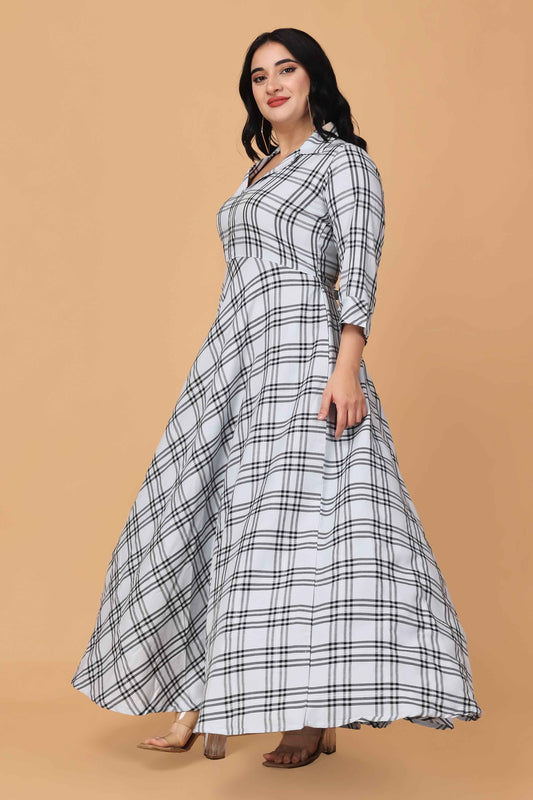Silver Shadow Twill Rayon Dress