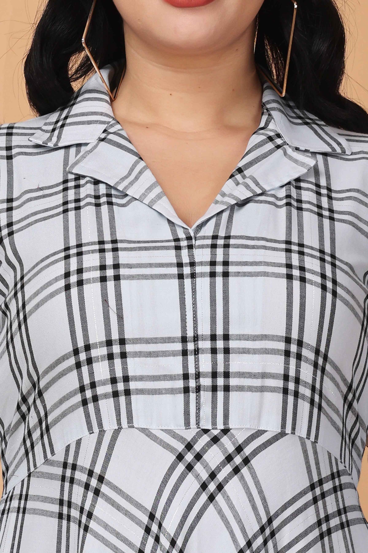 Silver Shadow Twill Rayon Dress
