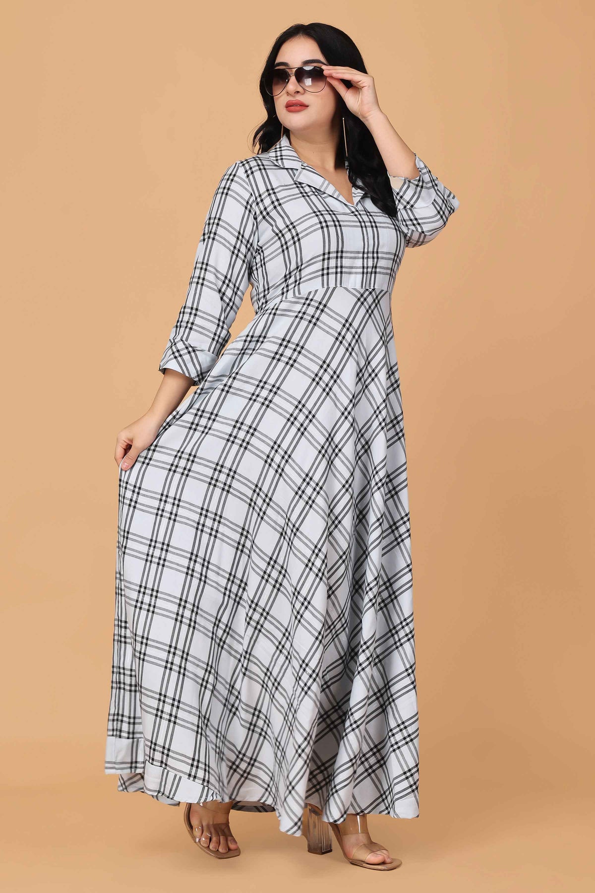 Silver Shadow Twill Rayon Dress