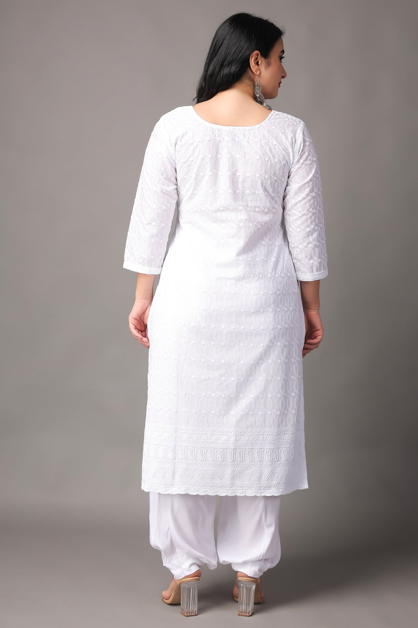 White Chikankari Salwar Suit