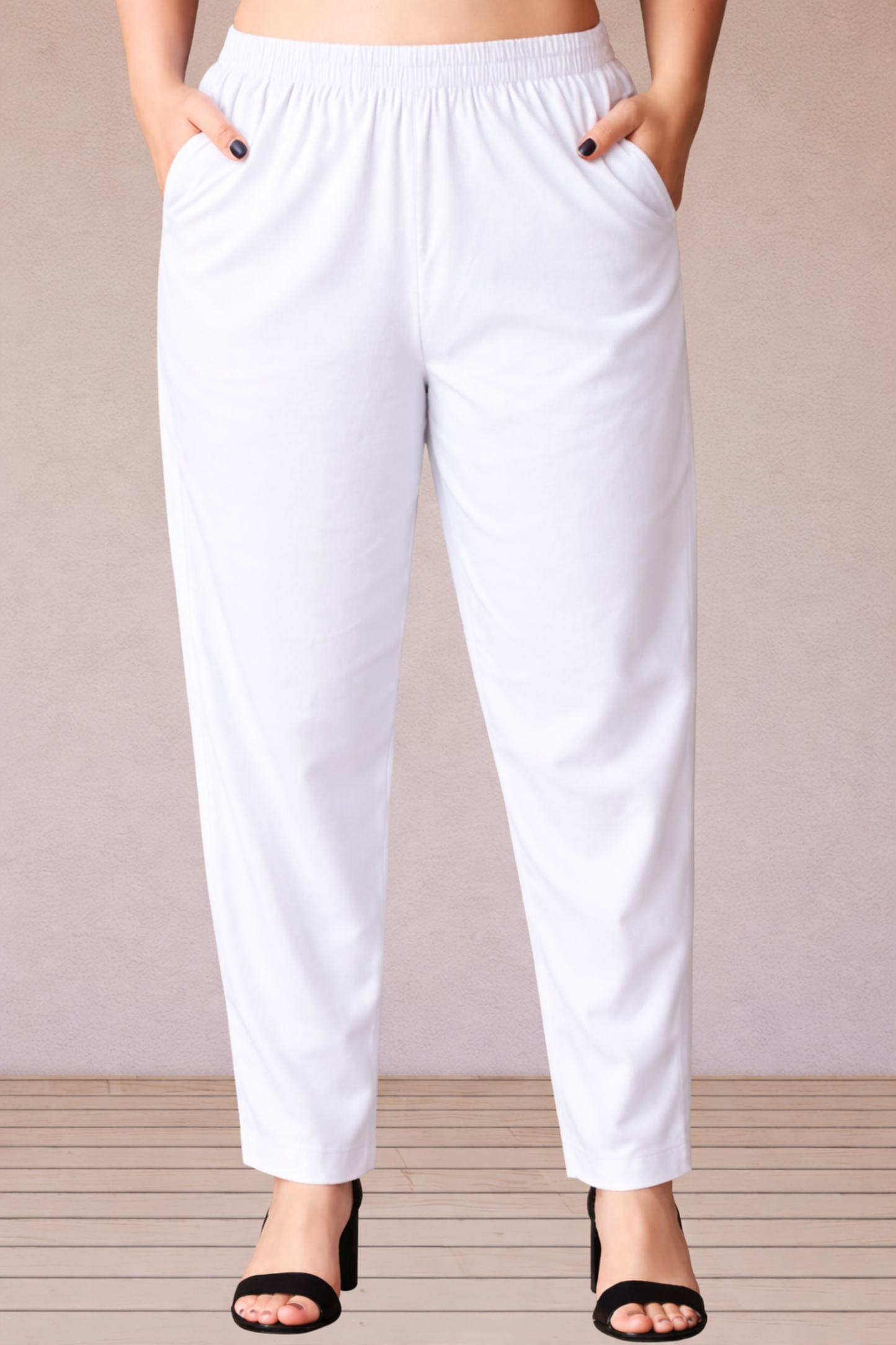White Poplin Cotton Pant