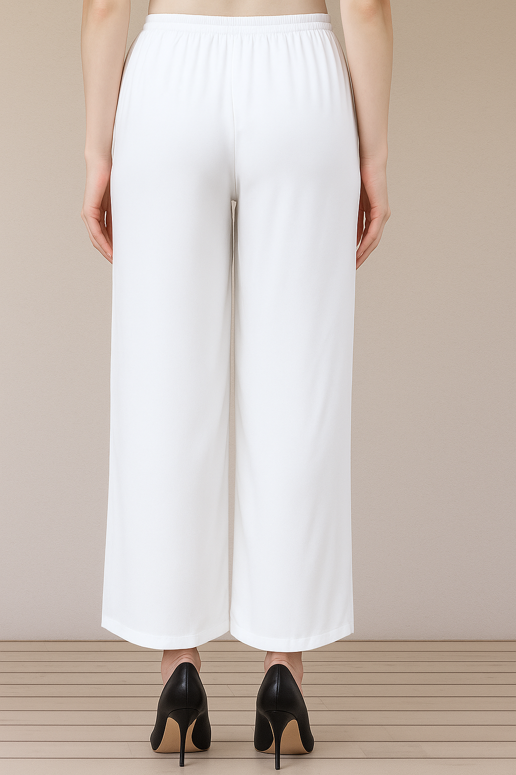White Flared Palazzo Pant