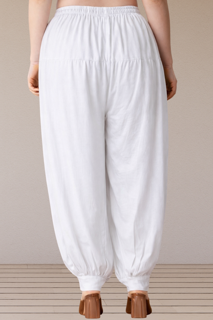 White Rayon Afghani Salwar