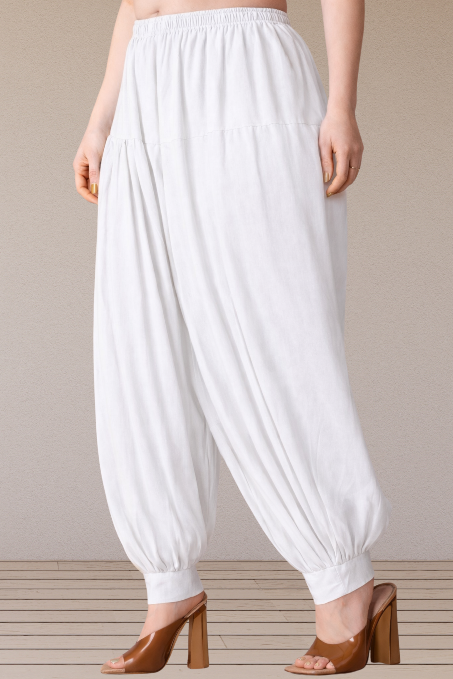 White Rayon Afghani Salwar