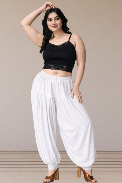 White Rayon Afghani Salwar