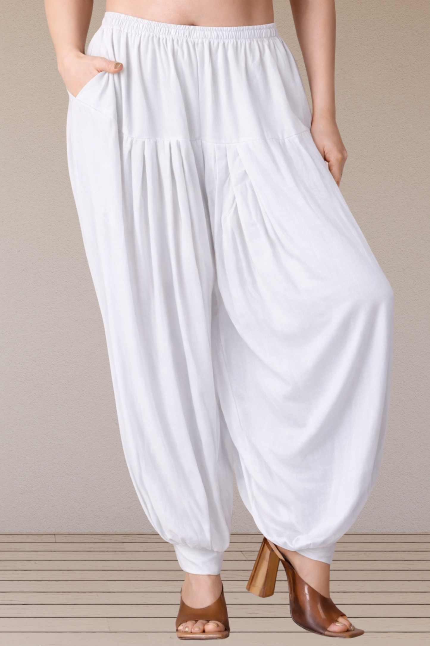 White Rayon Afghani Salwar