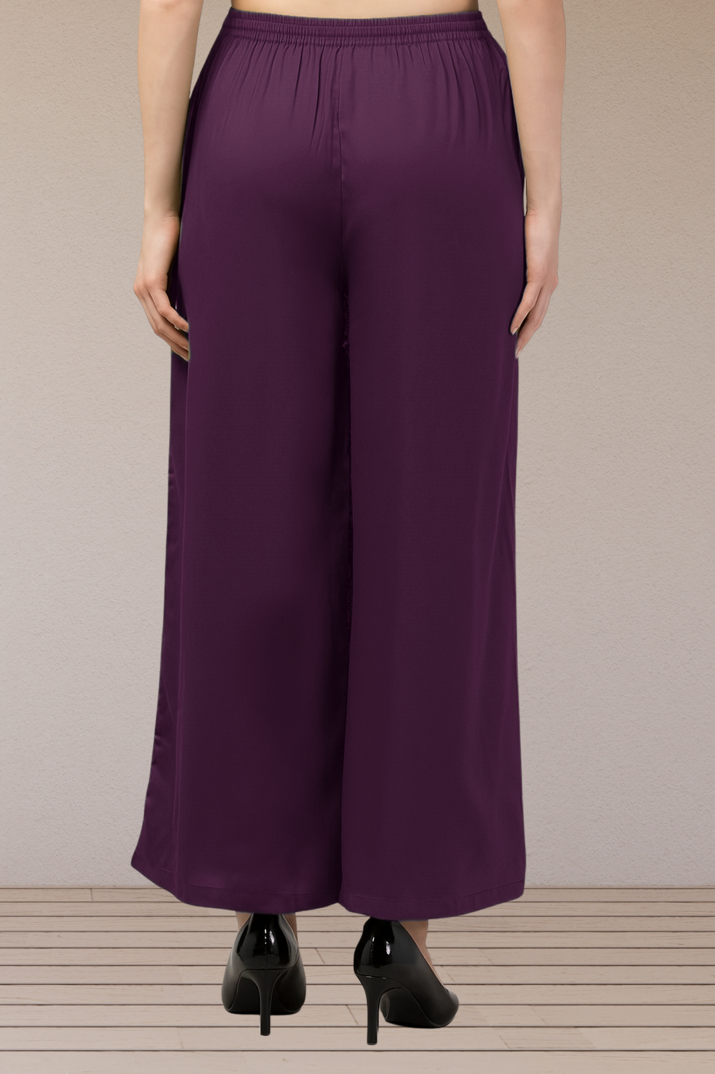 Wine Flared Palazzo Pant