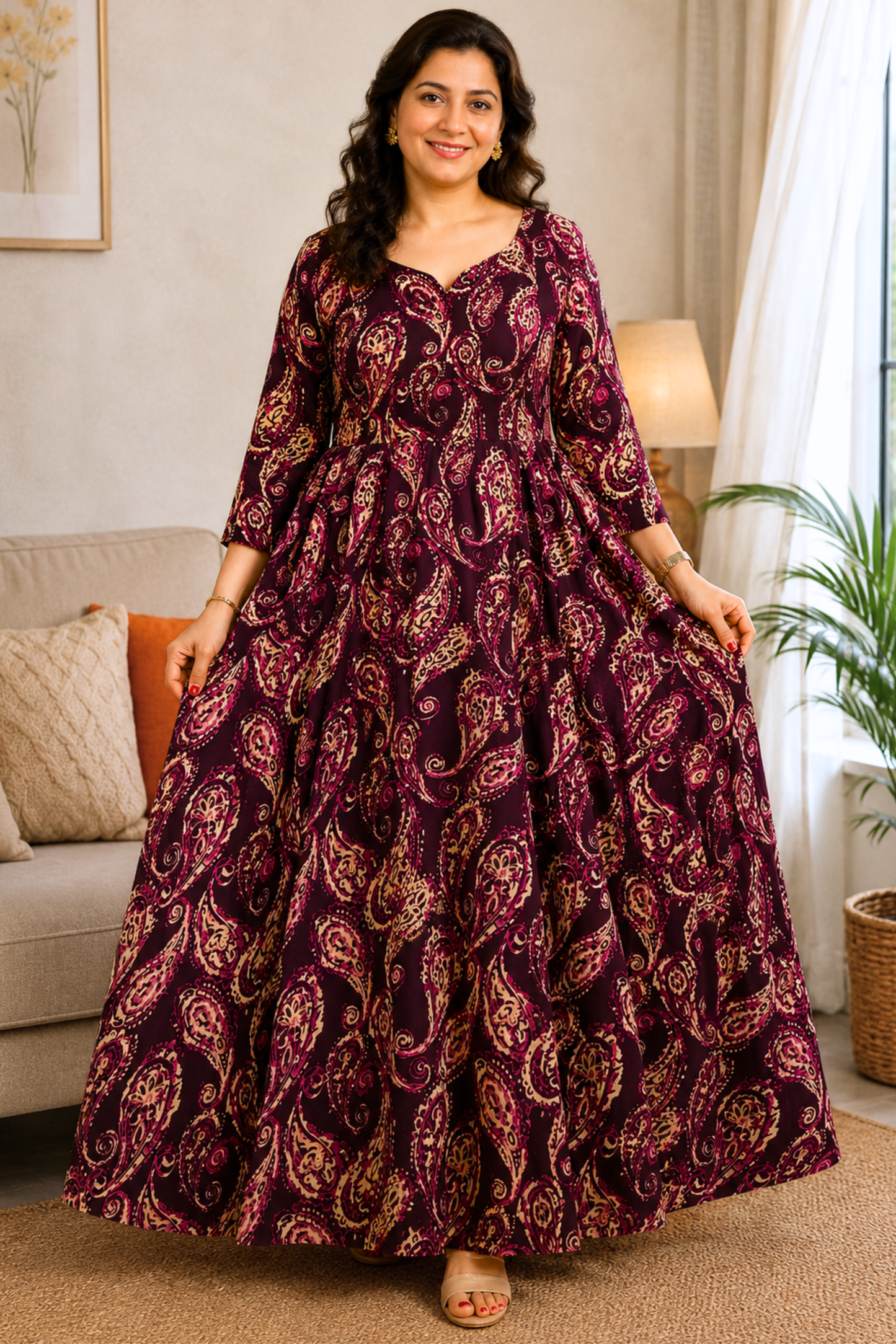 Plum Reverie Summer Dress With Pockets