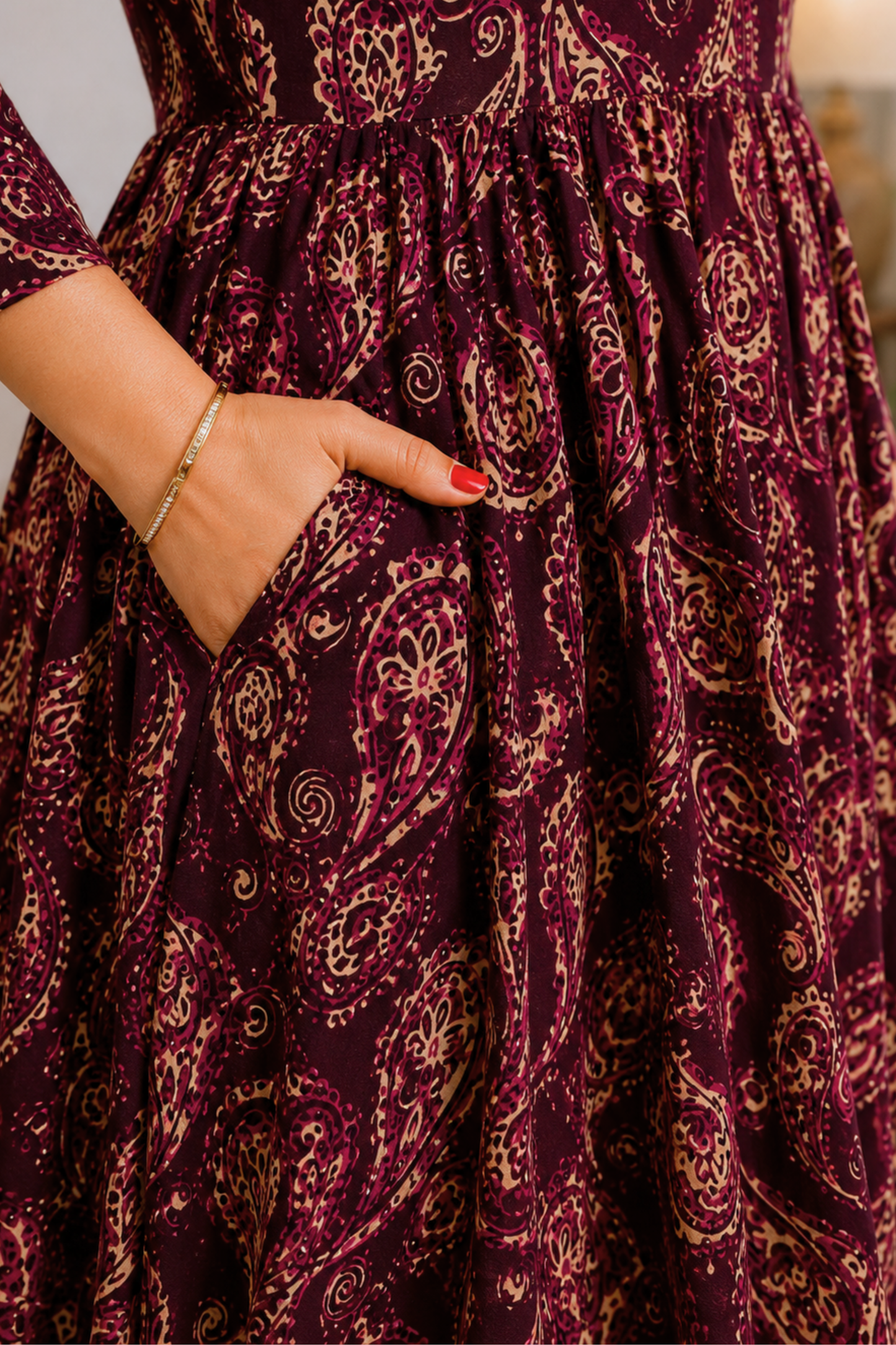 Plum Reverie Summer Dress With Pockets