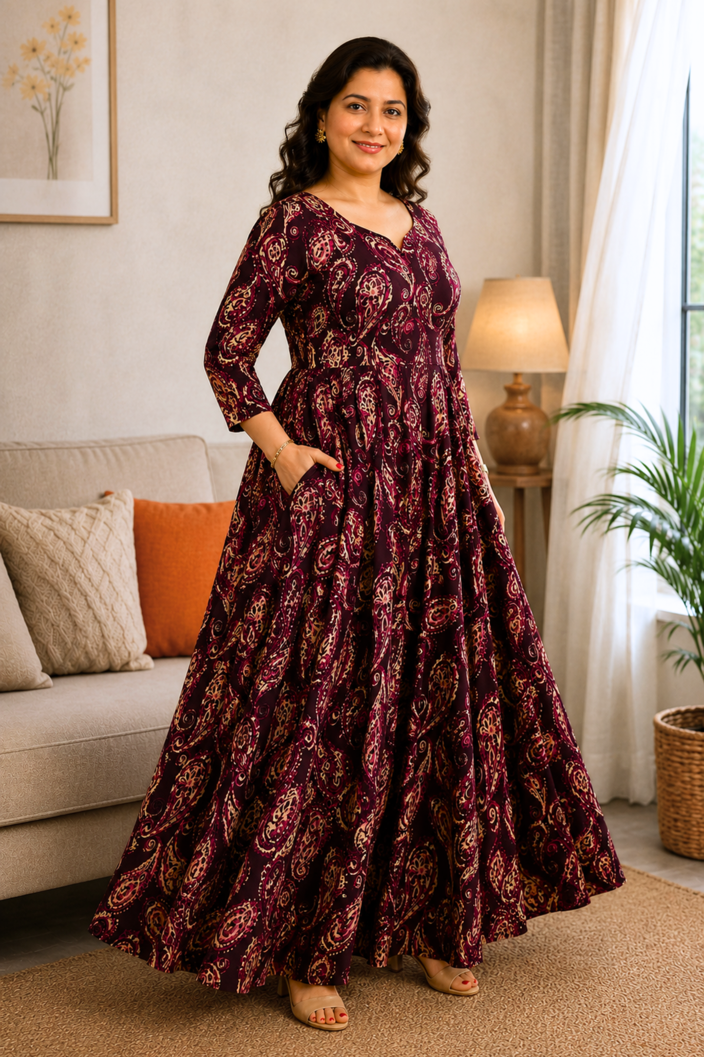Plum Reverie Summer Dress With Pockets