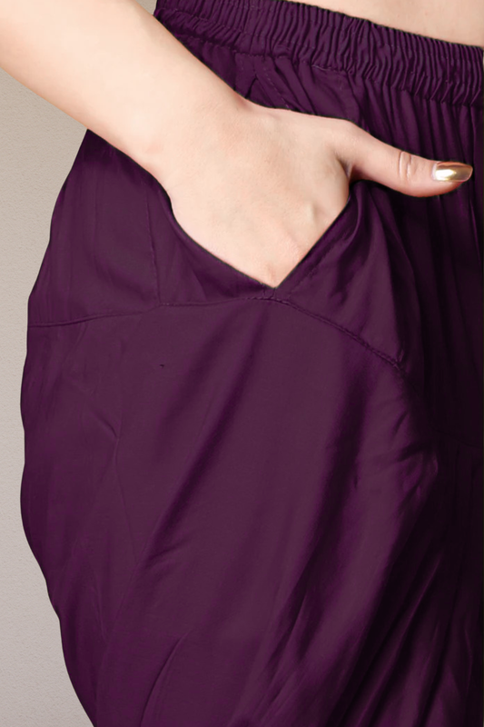 Wine Rayon Patiala Salwar