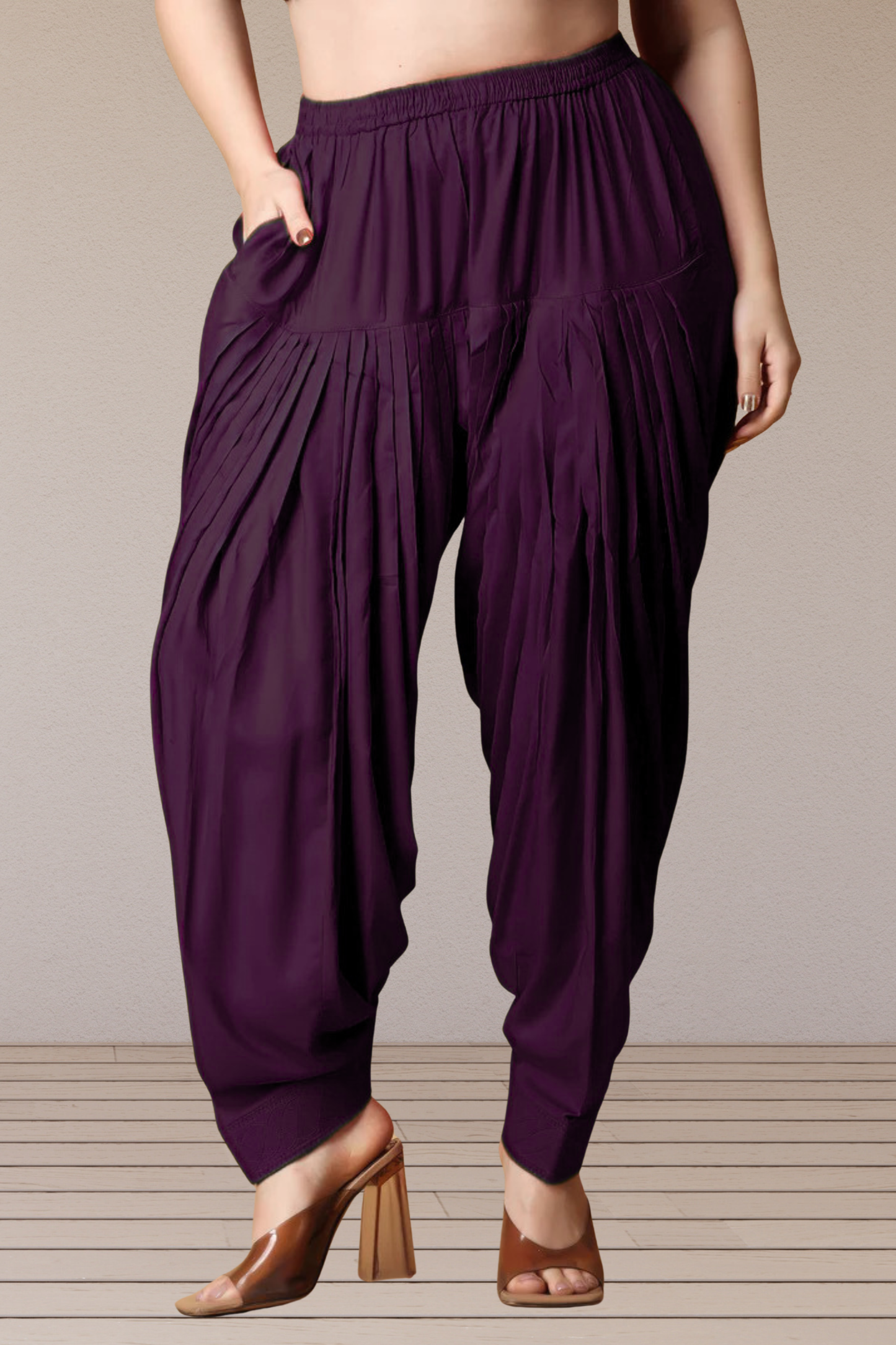 Wine Rayon Patiala Salwar