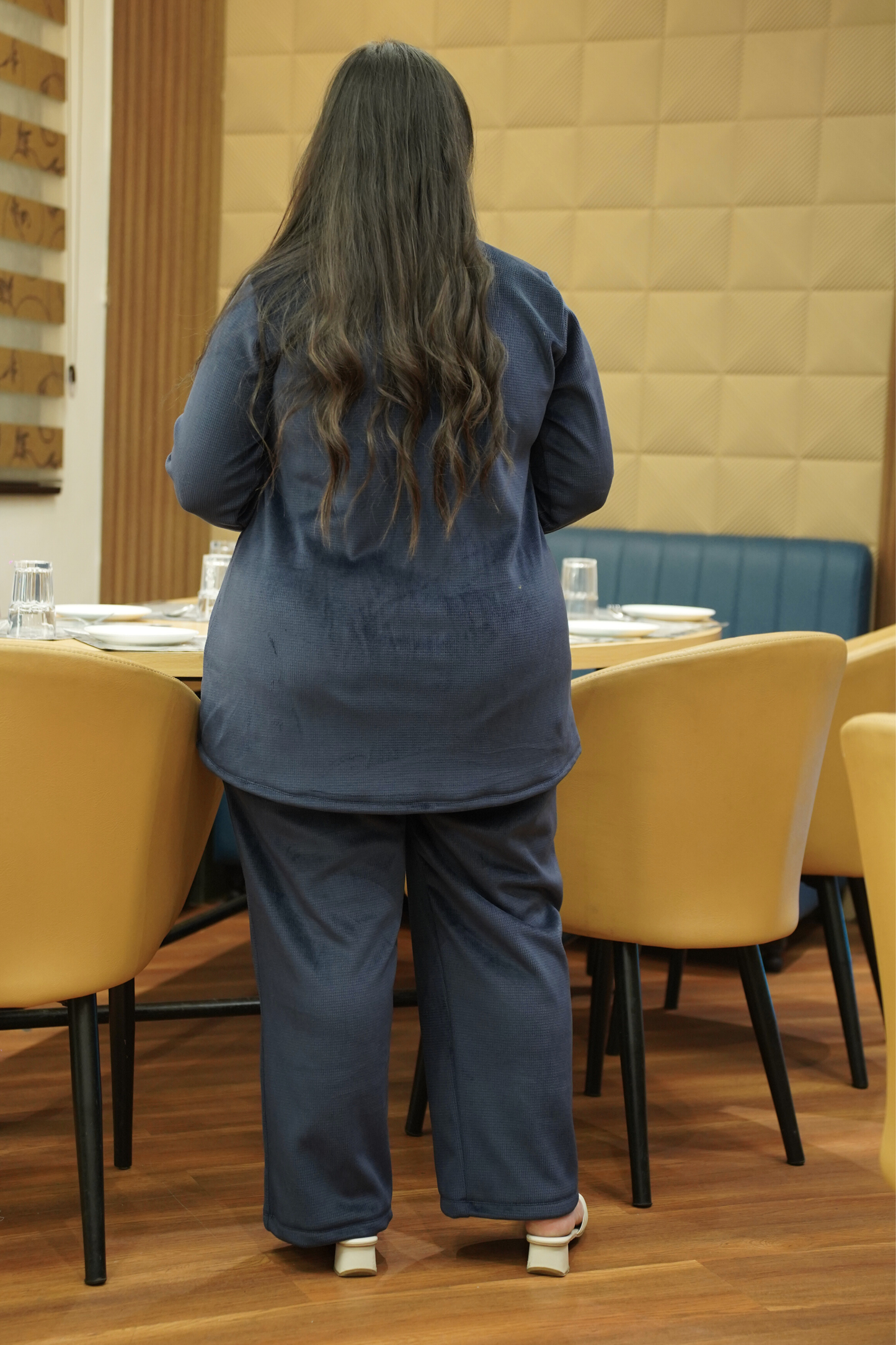 Winter Blue Velvet Co-ord Set