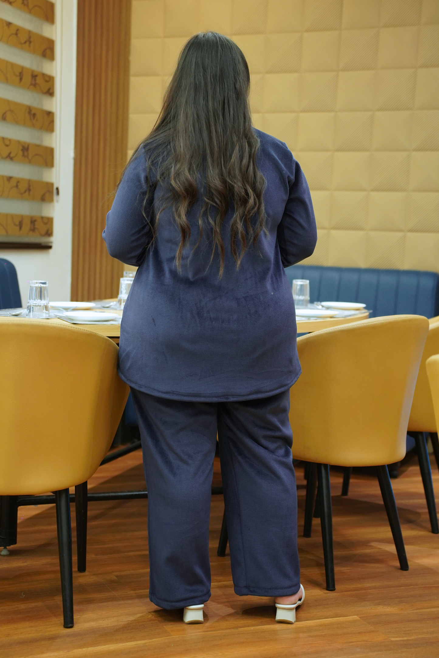 Winter Blue Velvet Co-ord Set