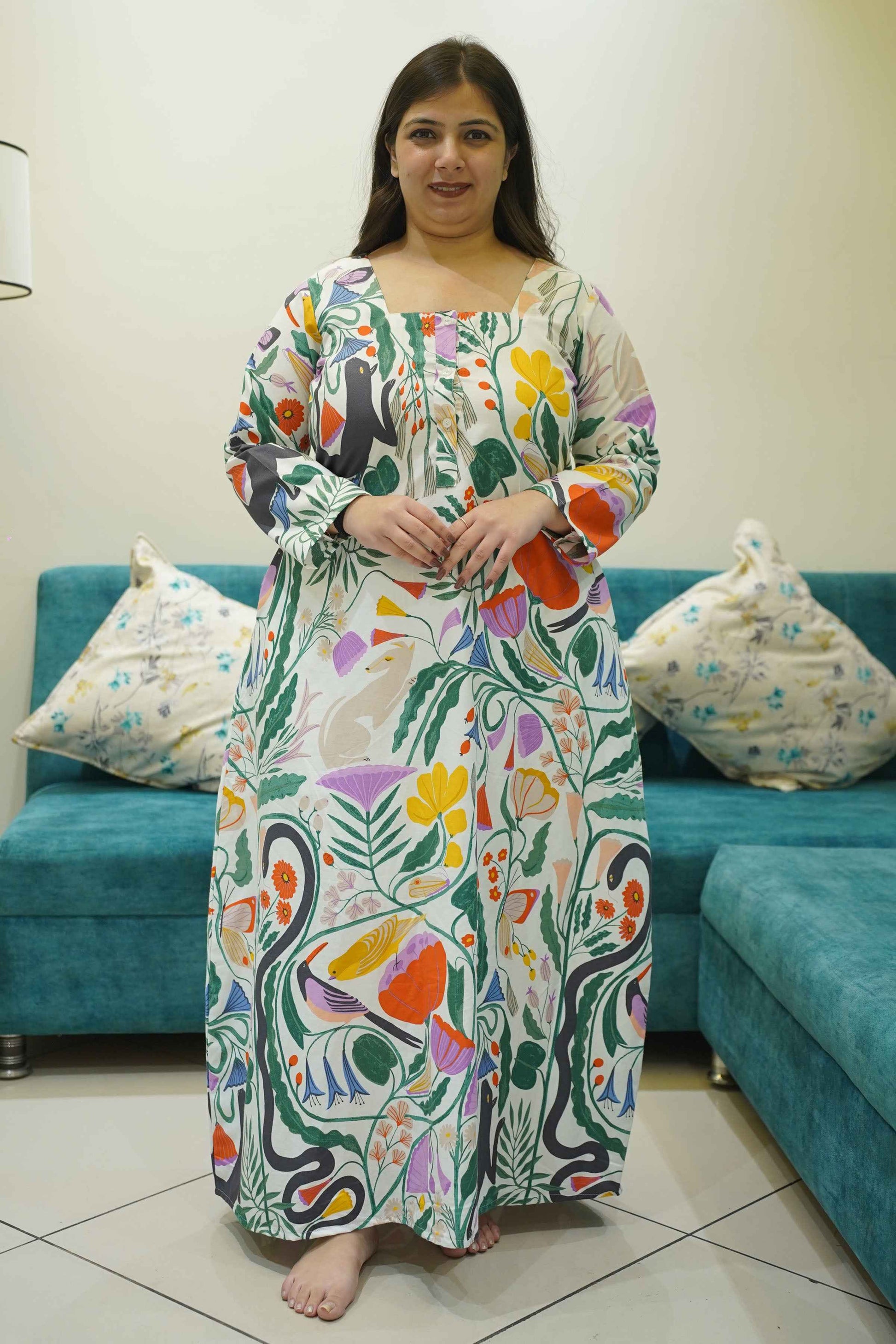 Winter Fiesta Woollen Night Gown