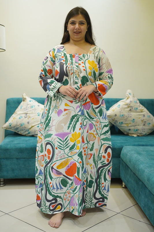 Winter Fiesta Woollen Night Gown