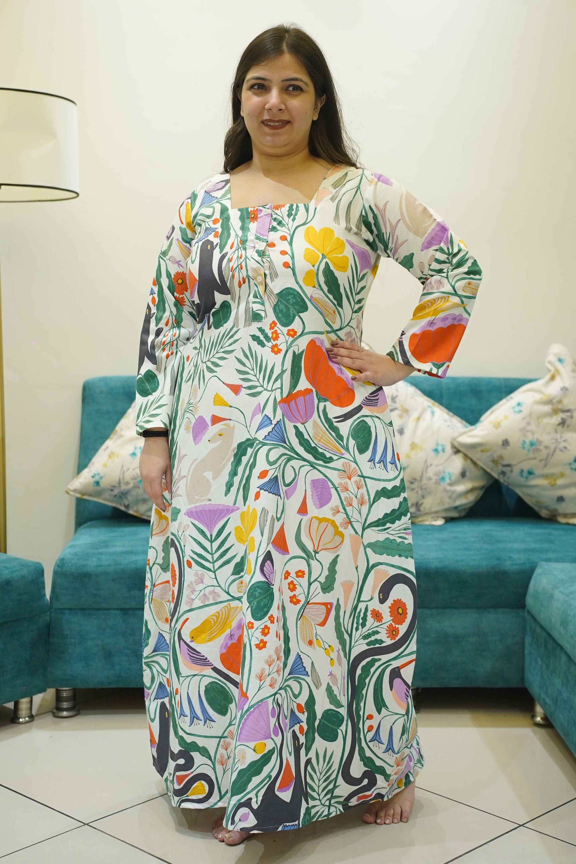 Winter Fiesta Woollen Night Gown