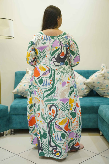 Winter Fiesta Woollen Night Gown