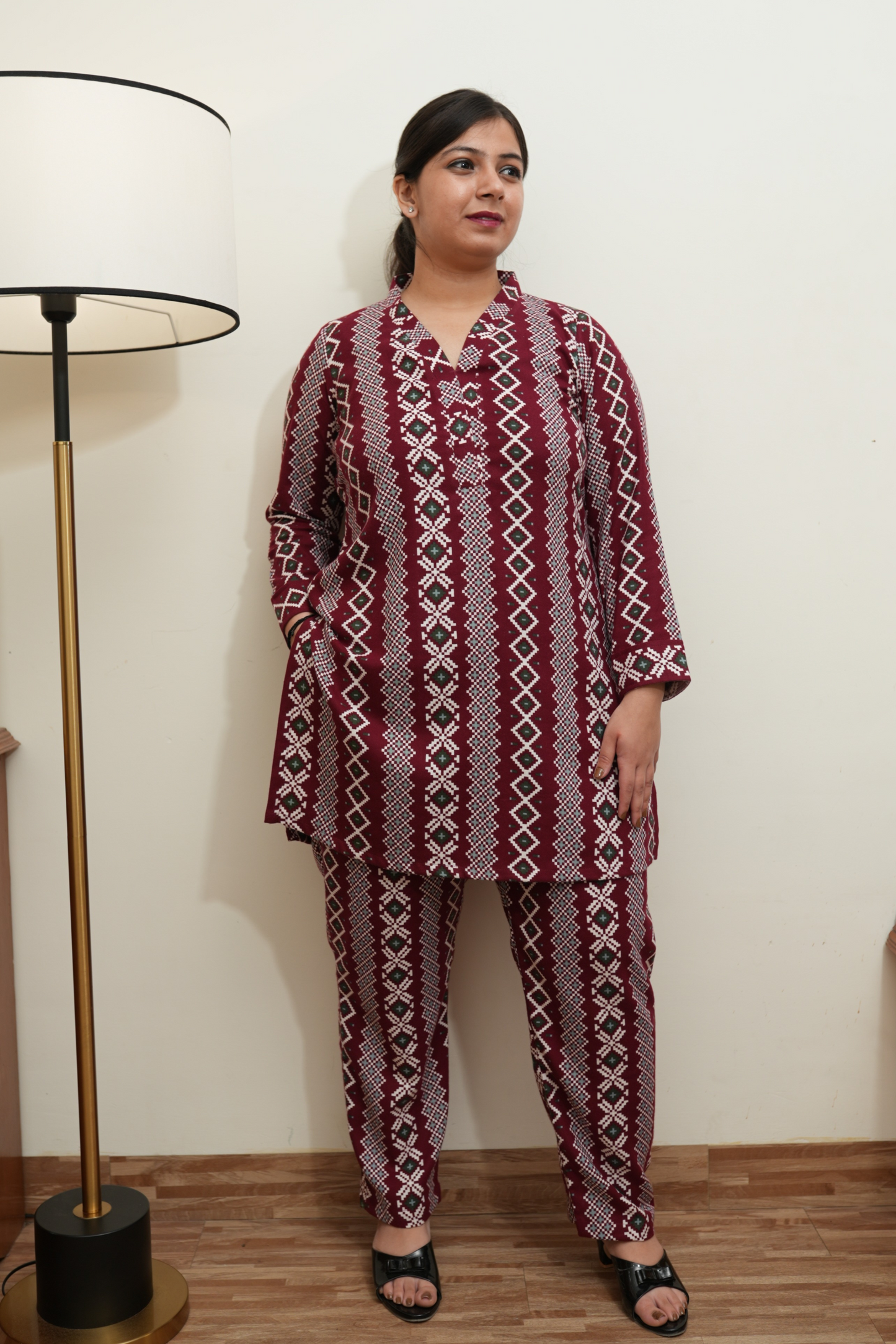 Maroon Ethnic Co ord Sets