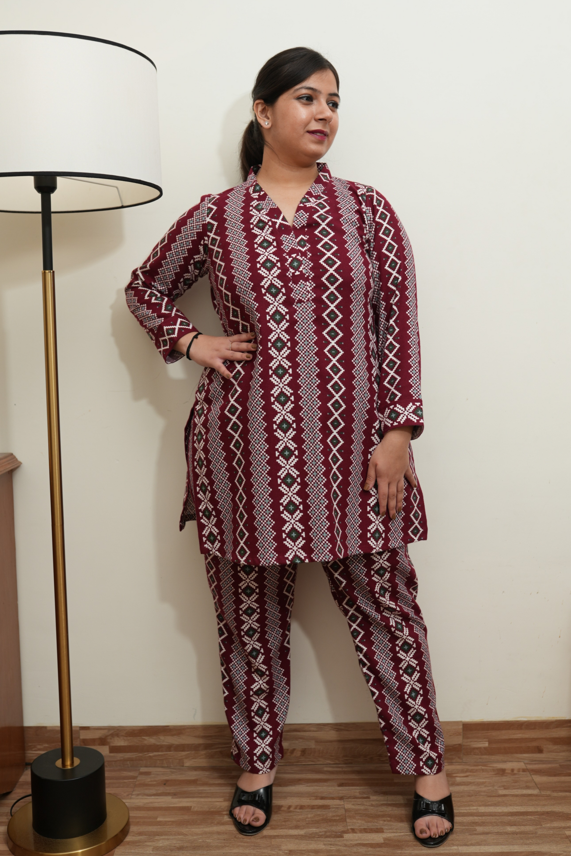 Maroon Ethnic Co ord Sets
