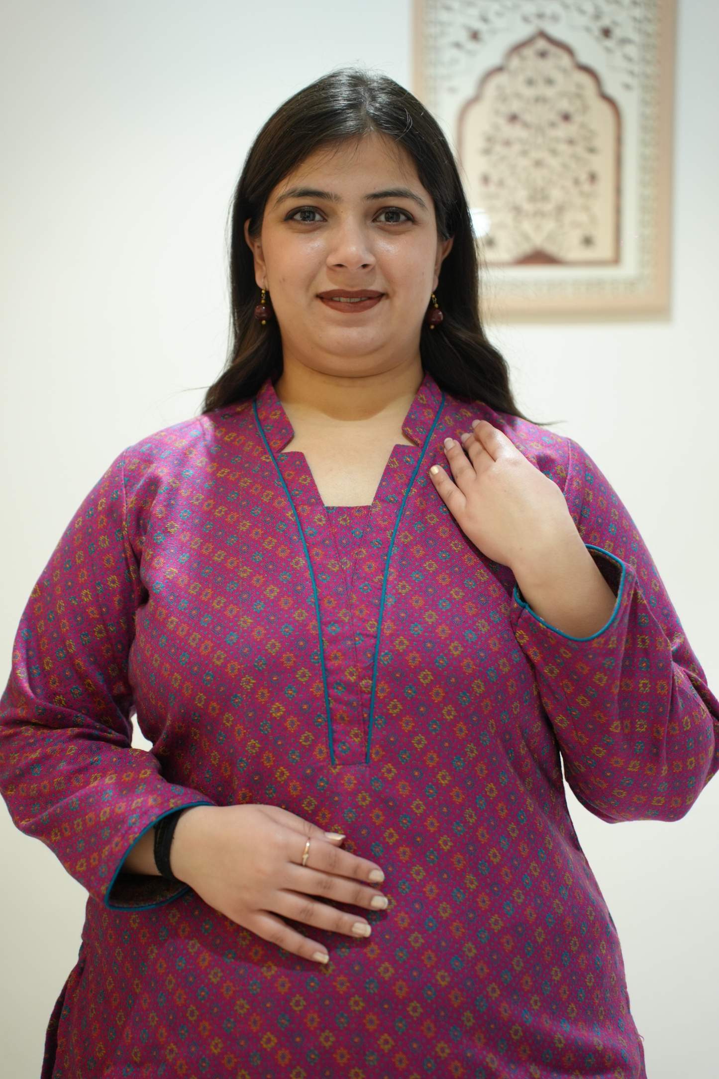 Fuchsia Coast Woollen Kurta
