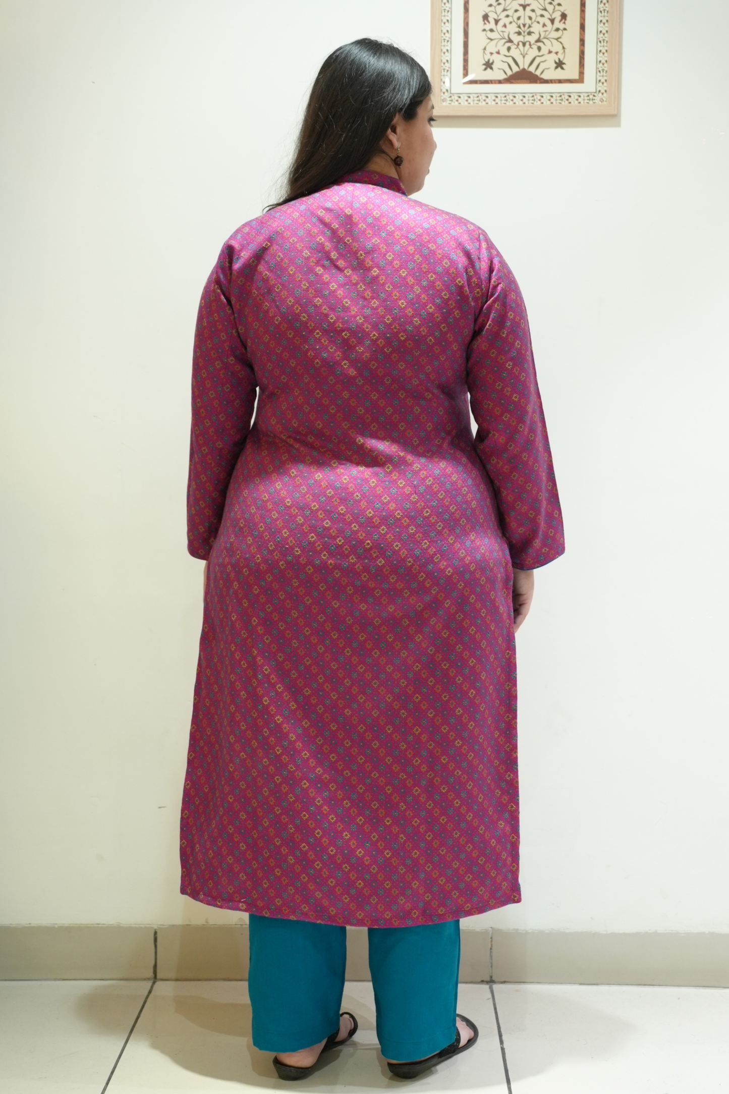 Fuchsia Coast Woollen Kurta Set