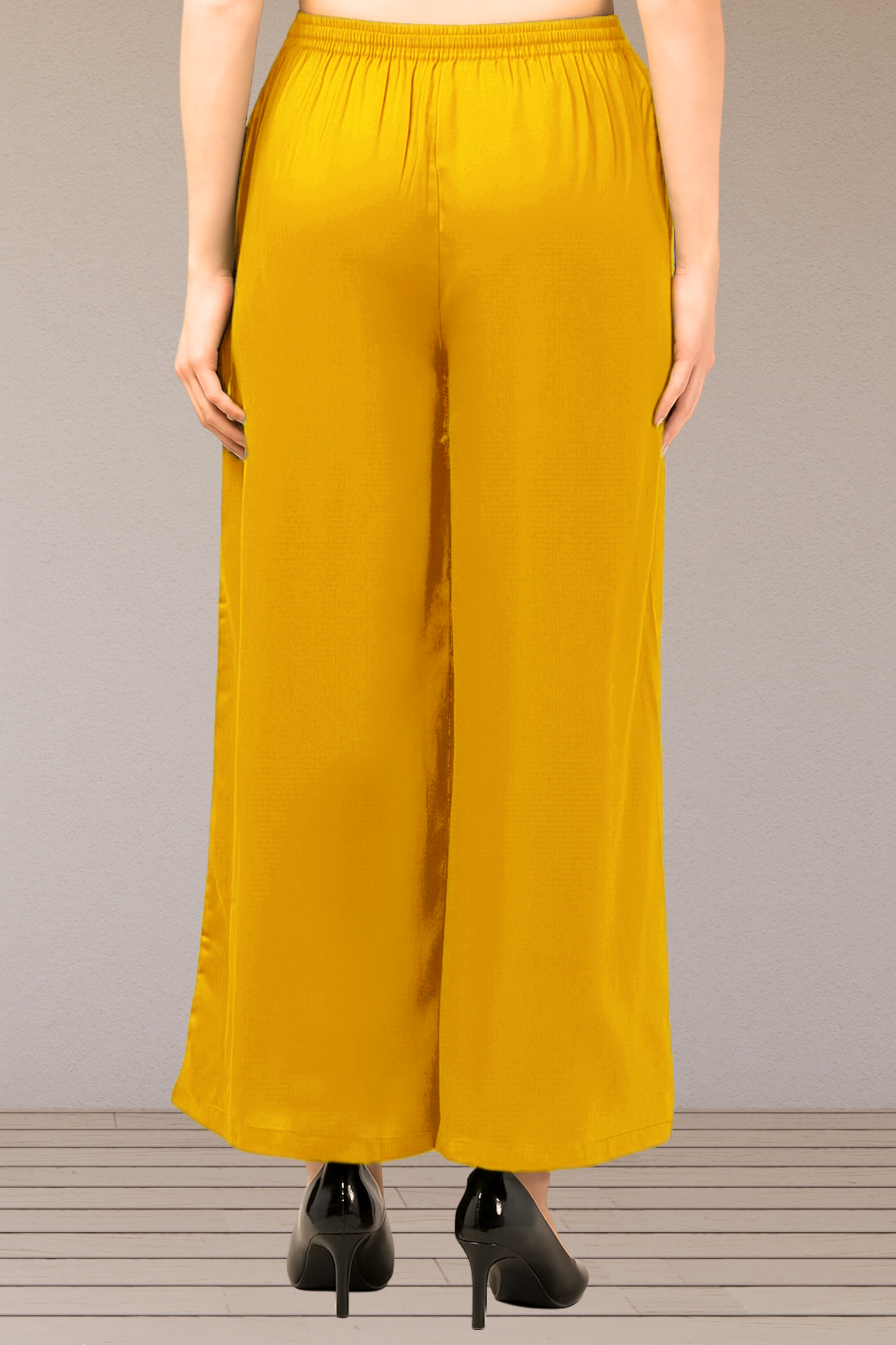 Yellow Flared Palazzo Pant