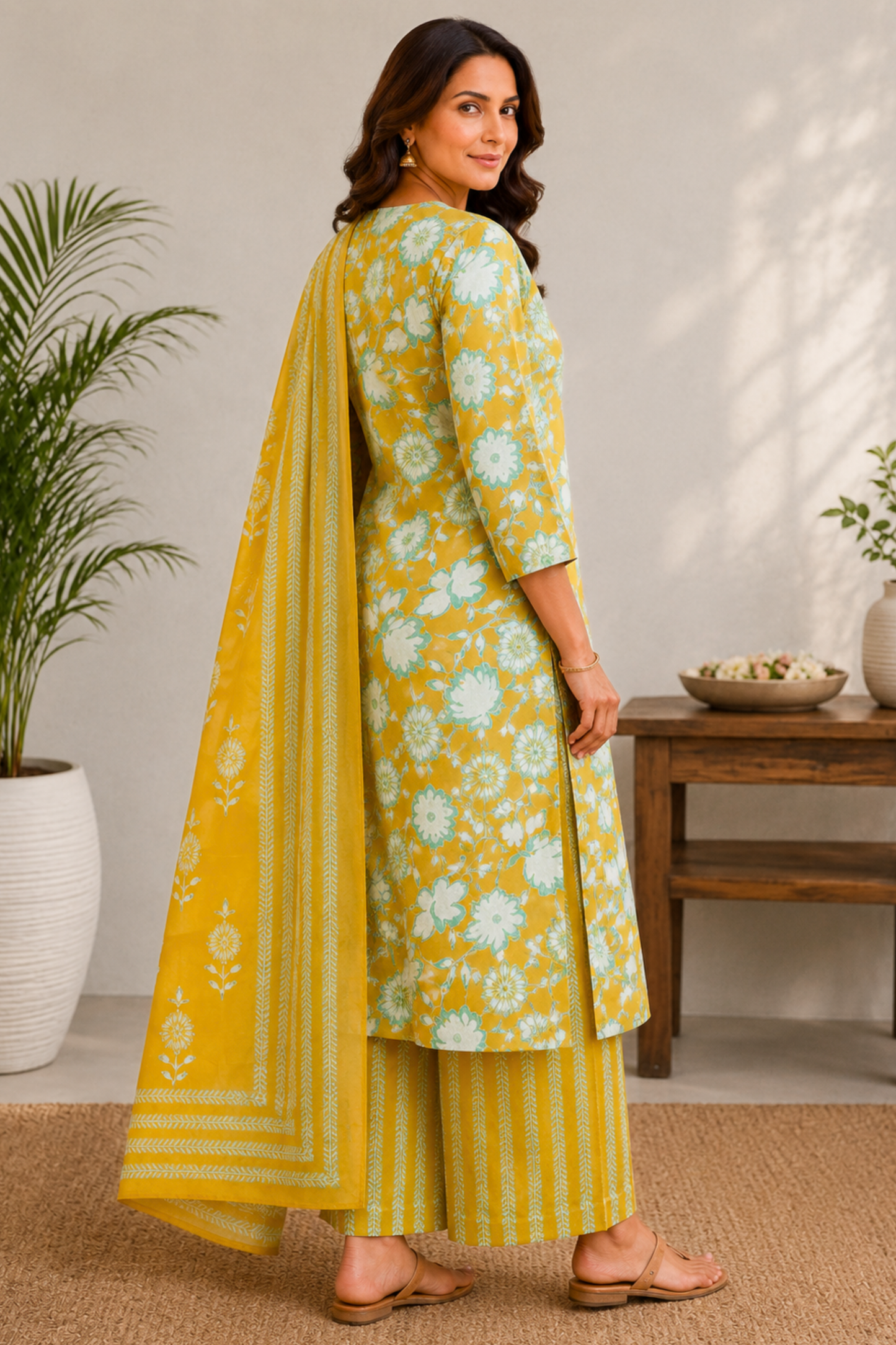 Summer Mimosa Cotton Suit Set