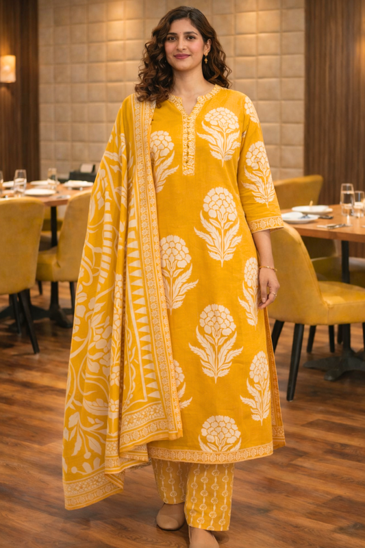 Sunlit Muse Cotton Suit Set