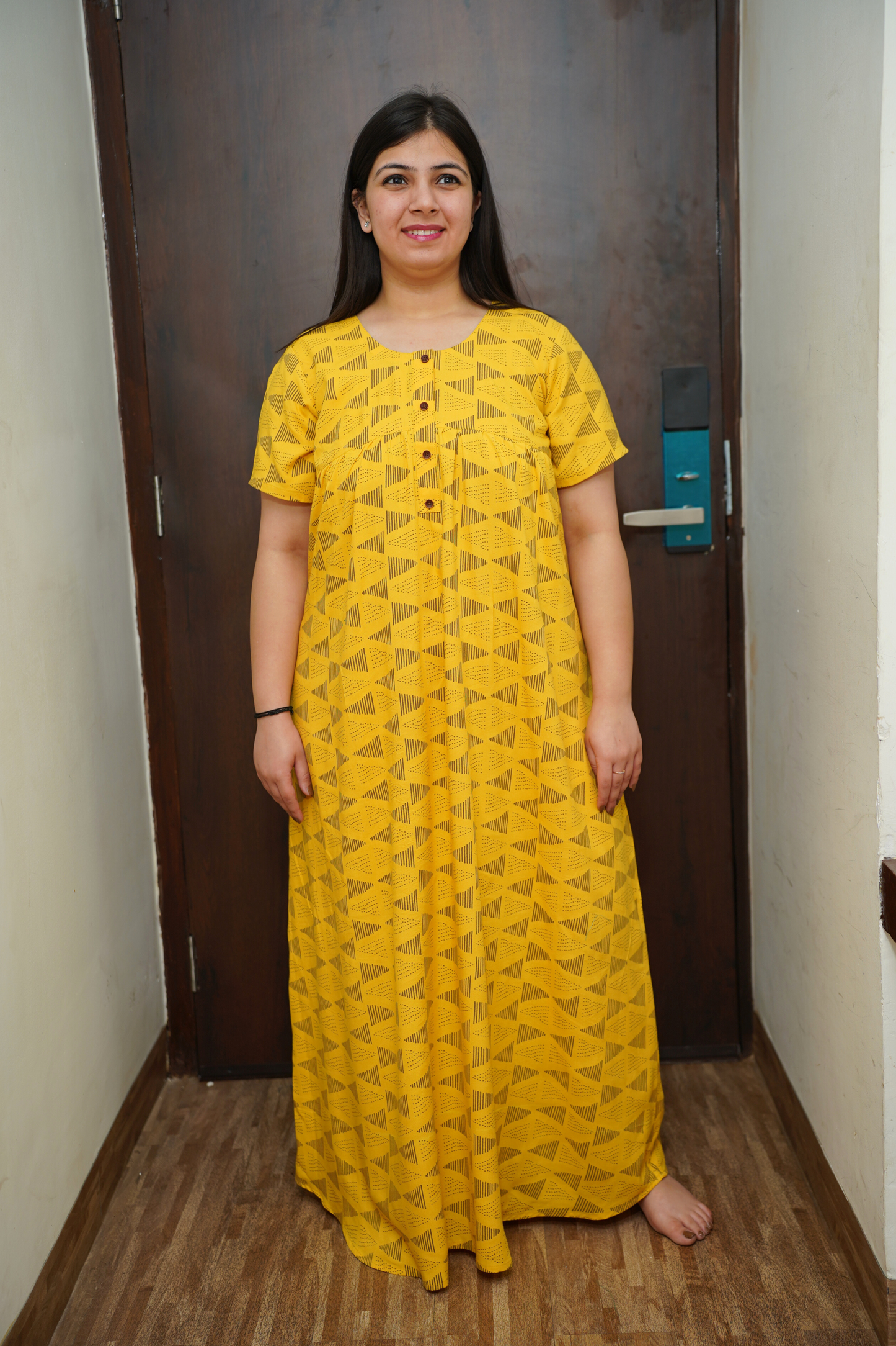 Golden Glow Rayon Night Gown