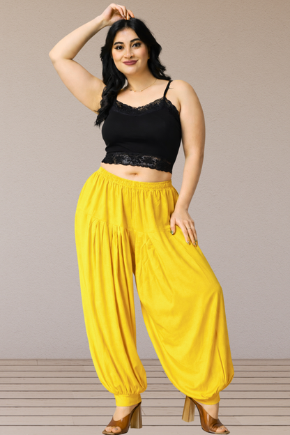 Yellow Rayon Afghani Salwar