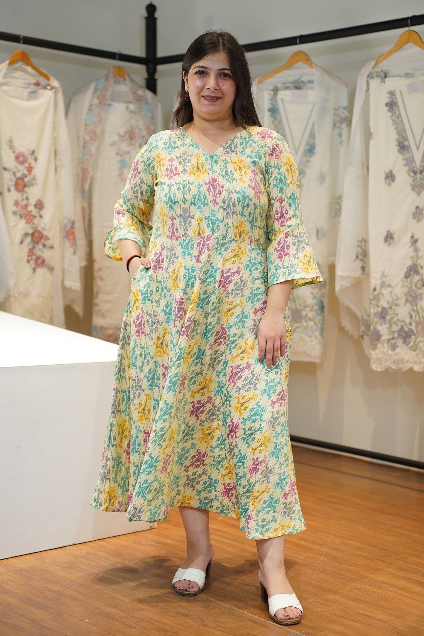 Caramel Carnival Muslin Maxi Dress