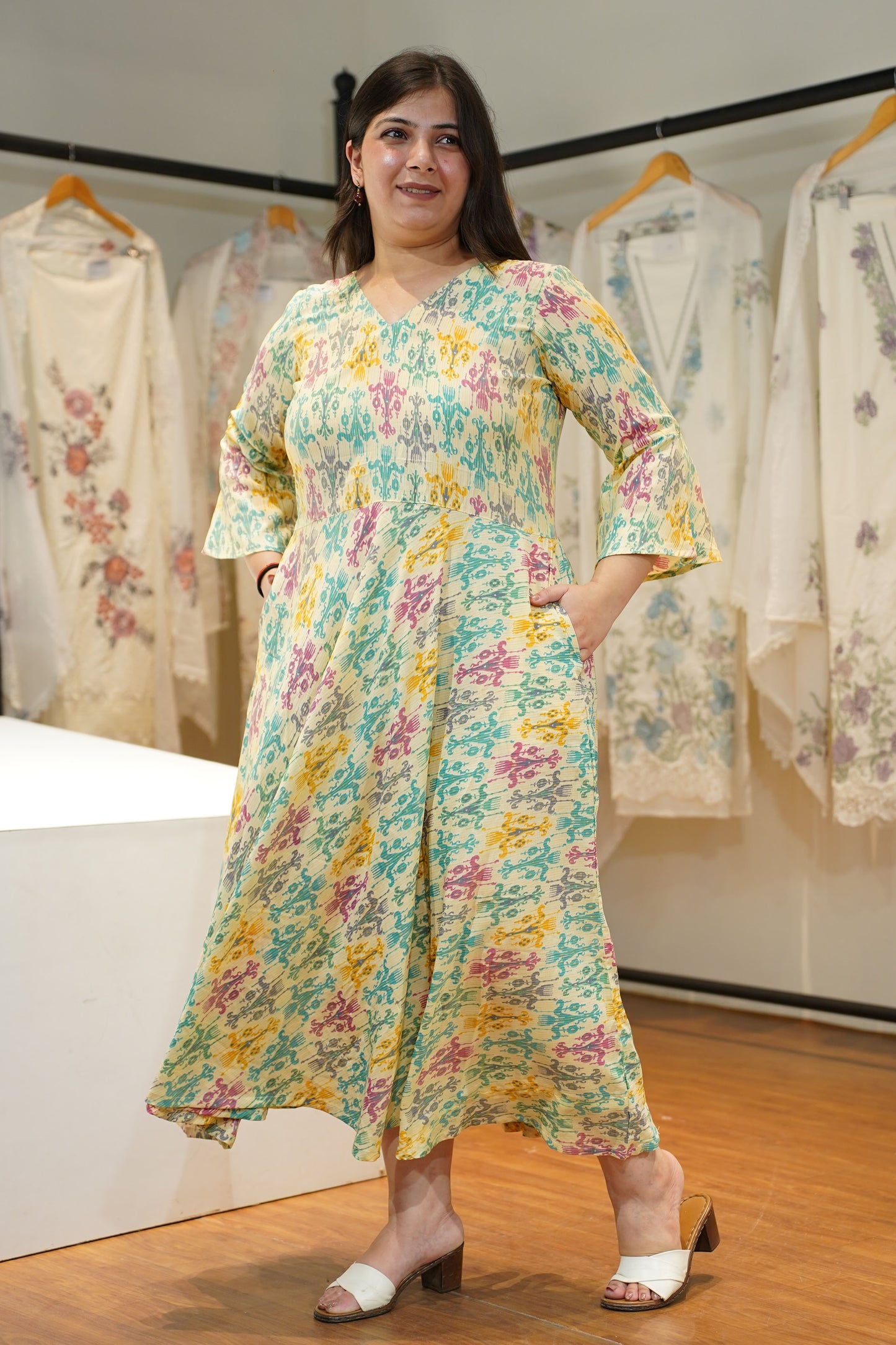 Caramel Carnival Muslin Maxi Dress