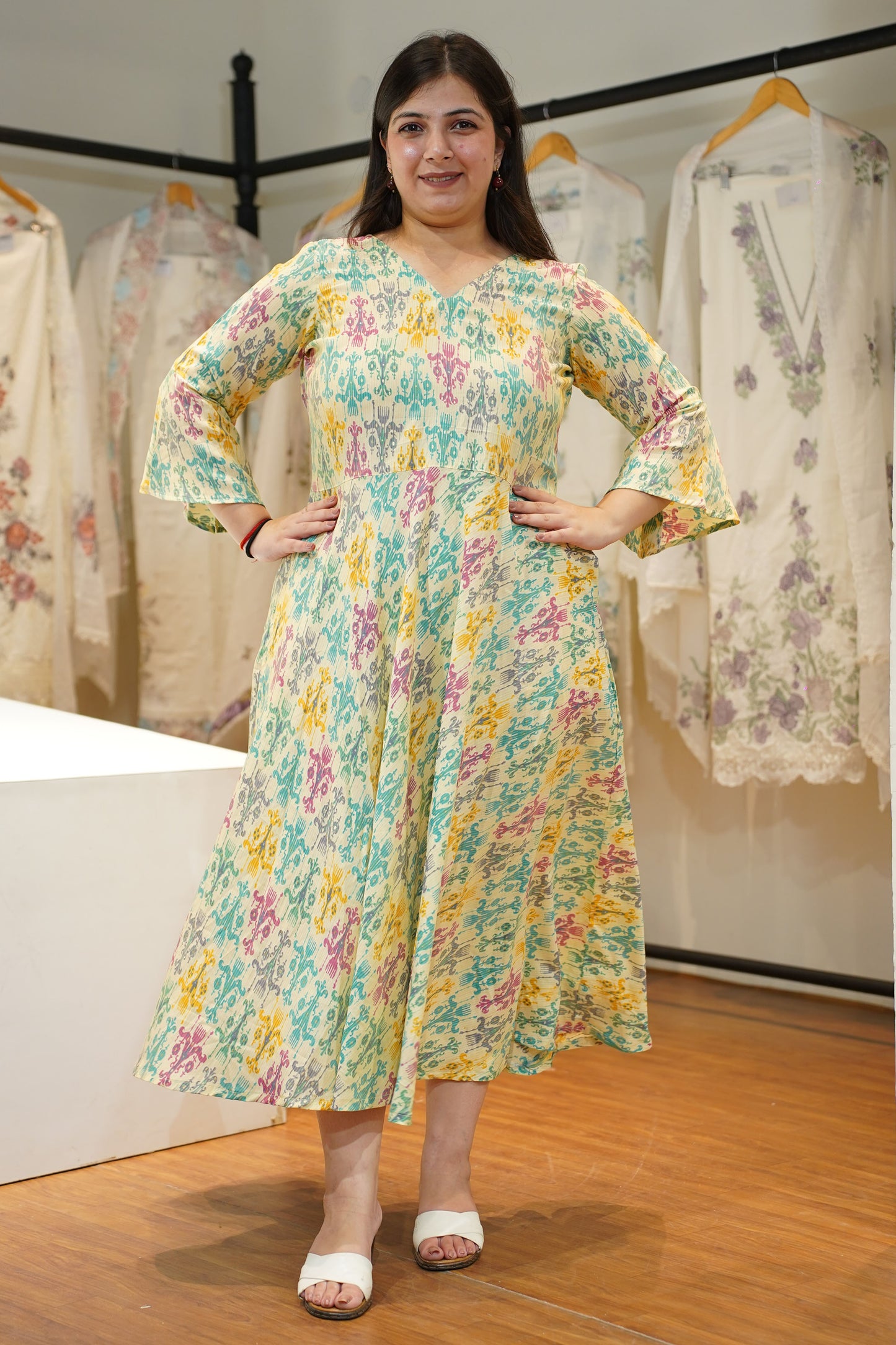 Caramel Carnival Muslin Maxi Dress