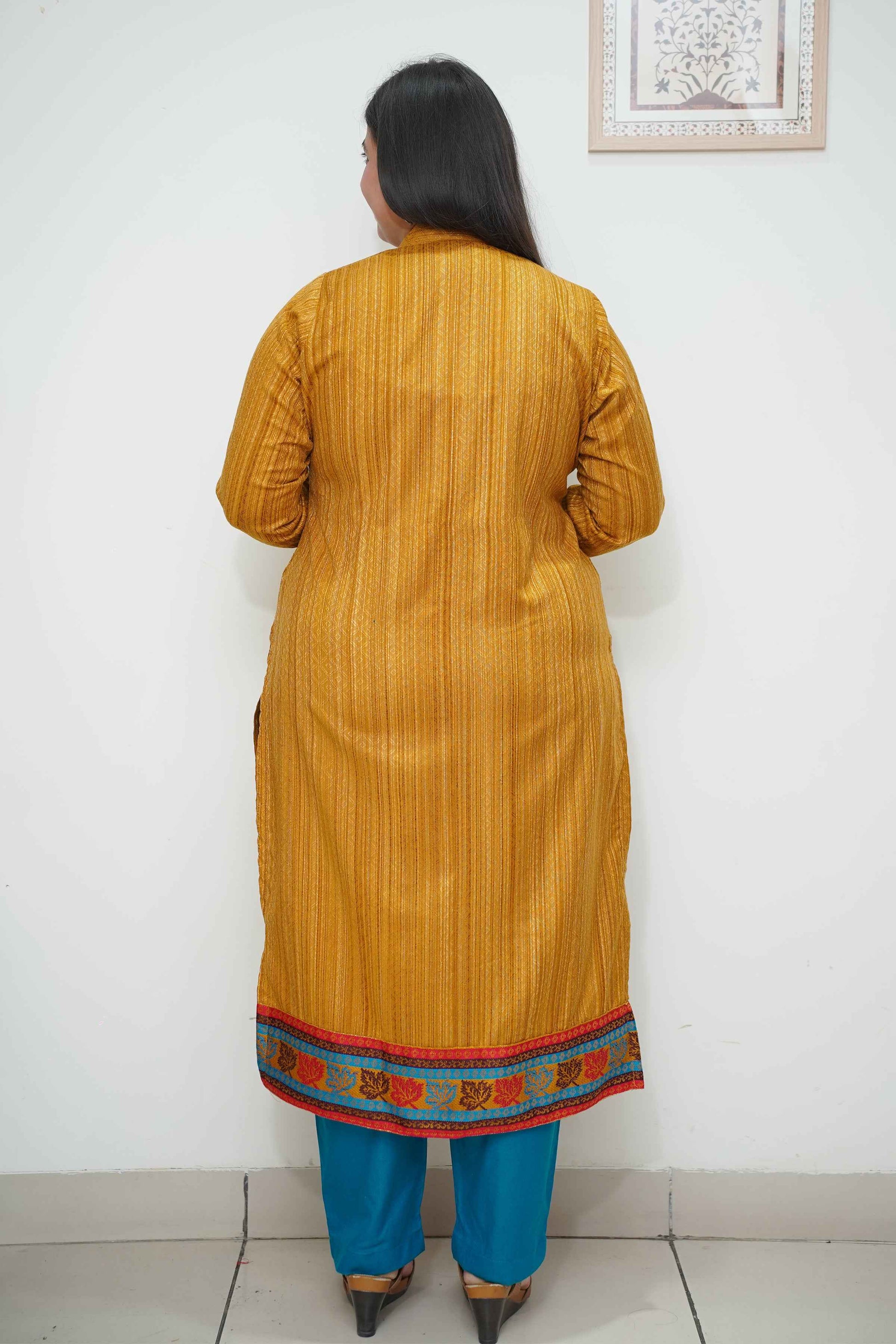 Amber Glow Woollen Kurta Set