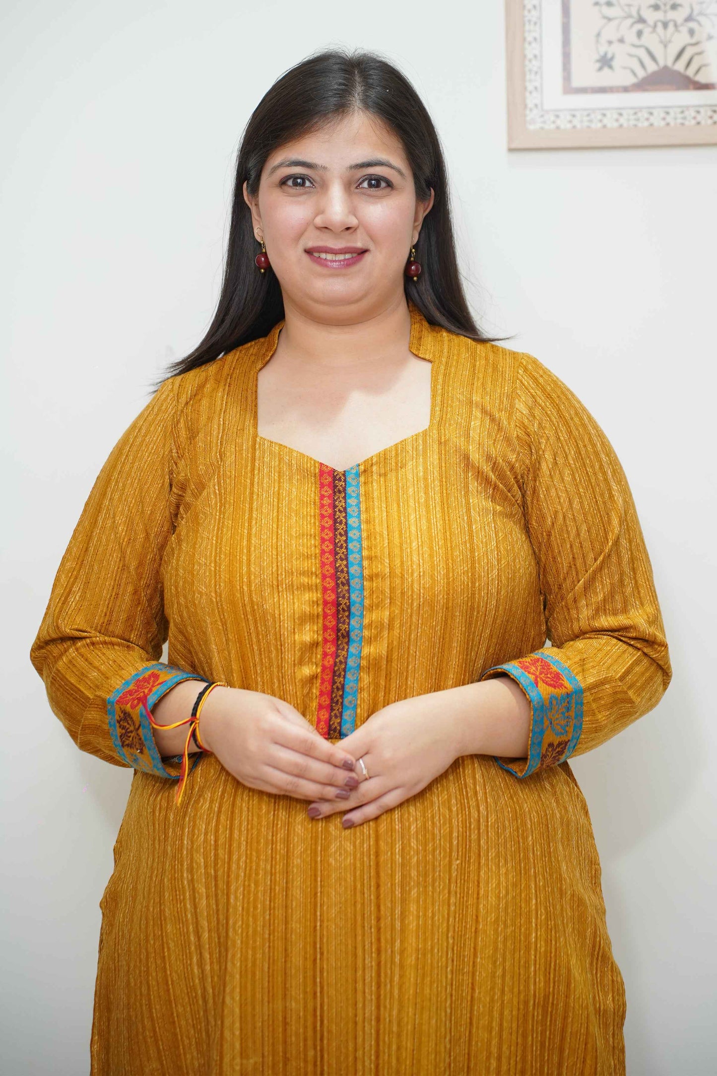 Amber Glow Woollen Kurta Set