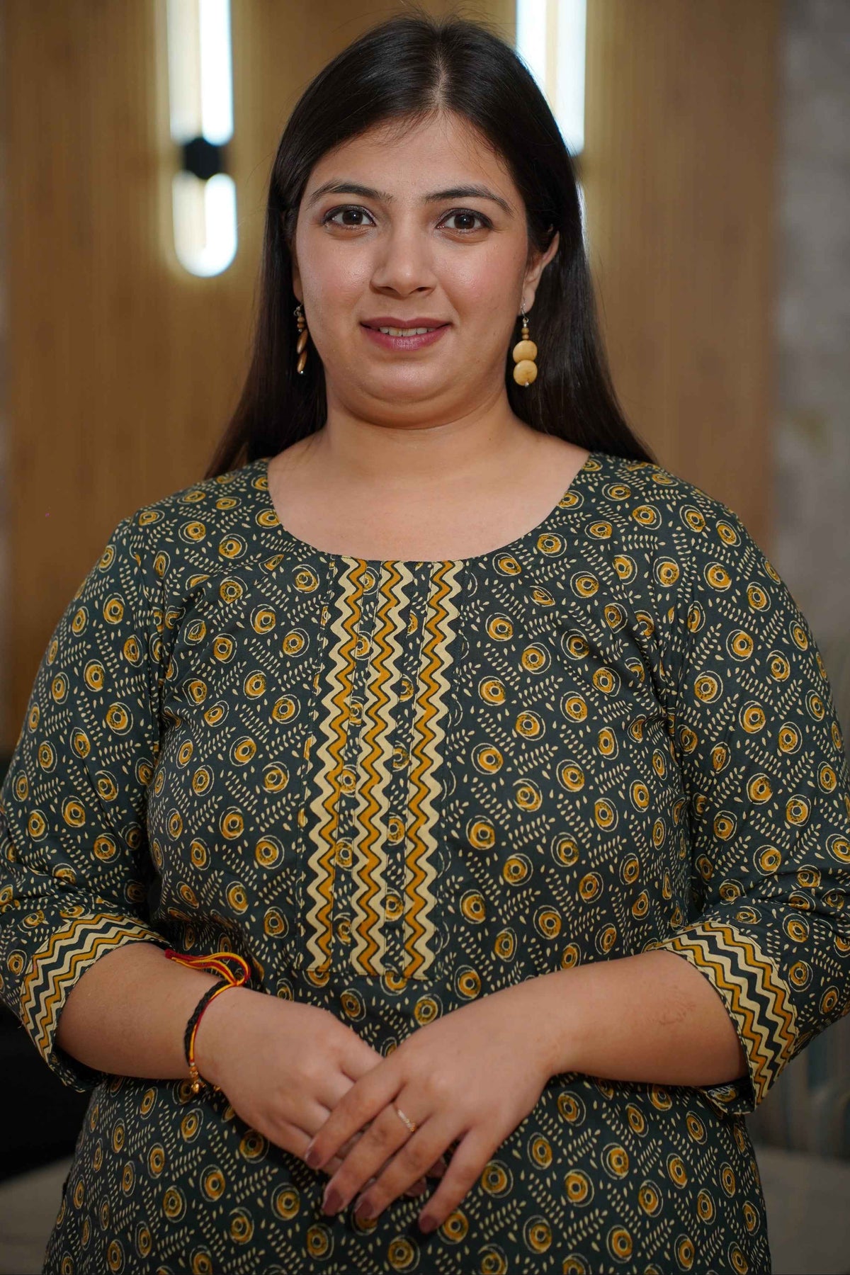 Amber Forest Kalamkari Suit Set