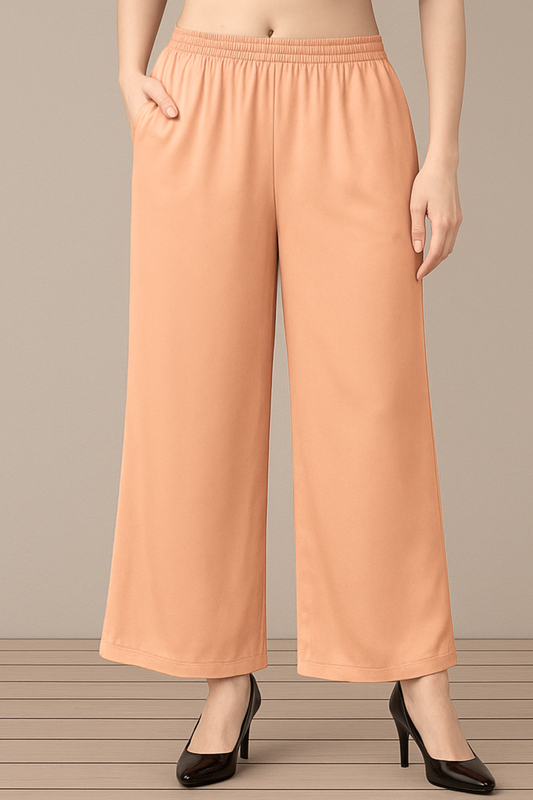 Apricot Flared  Palazzo Pant
