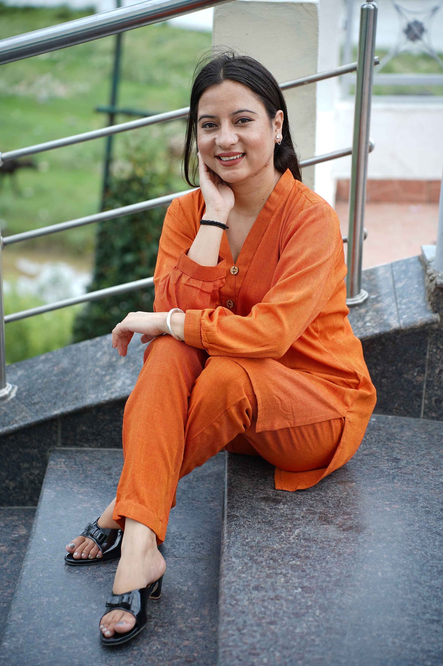 Autumn Rust Rayon Co-ord Set