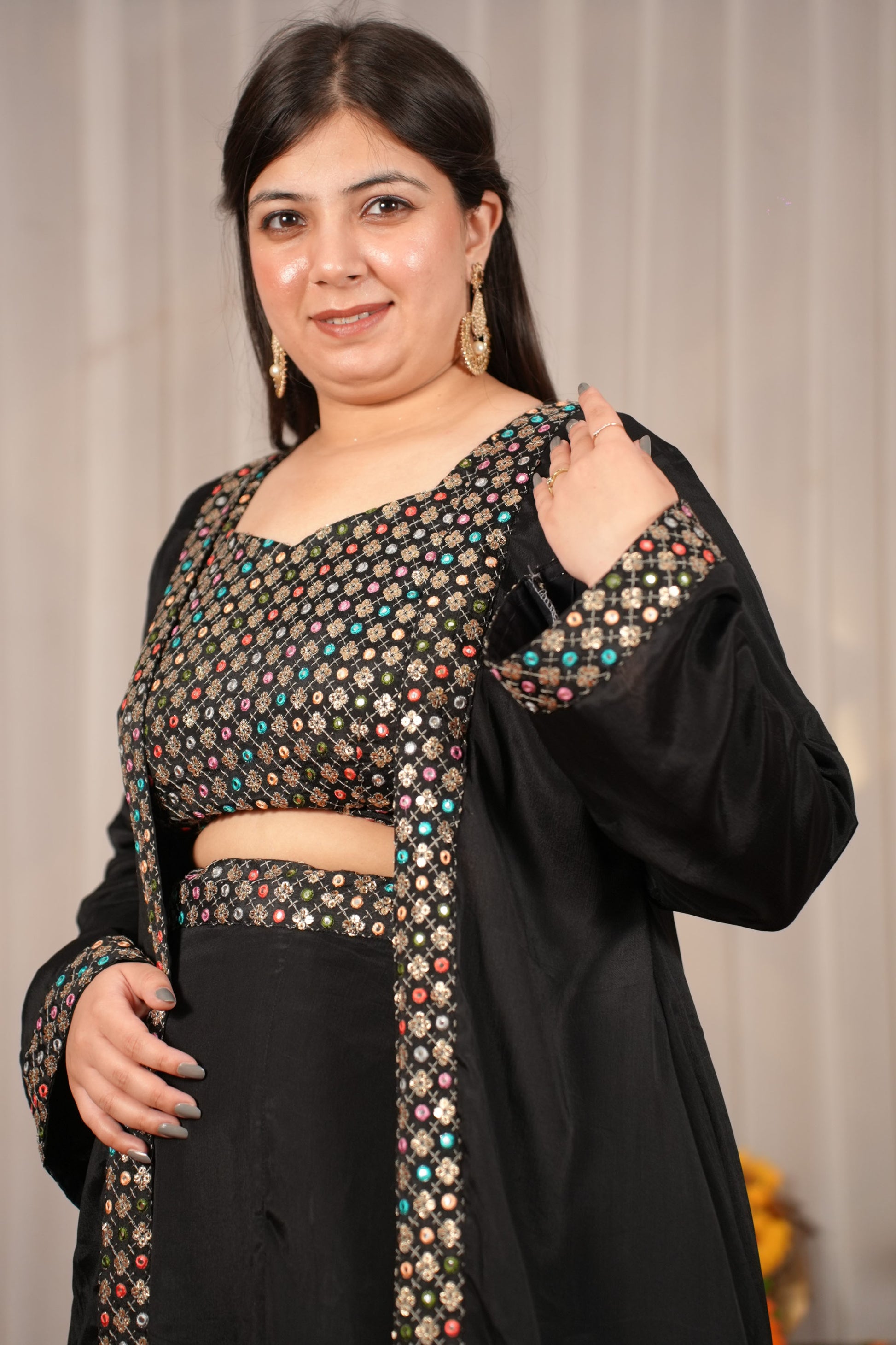 Raabta Shrug Dress with Skirt - Apella Raabta Shrug Dress with Skirt - Apella