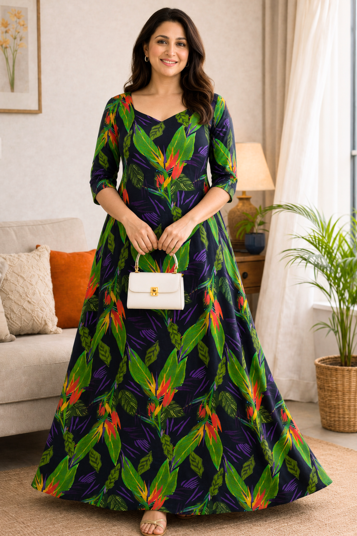 Rainforest Muse A-Line Summer Dress