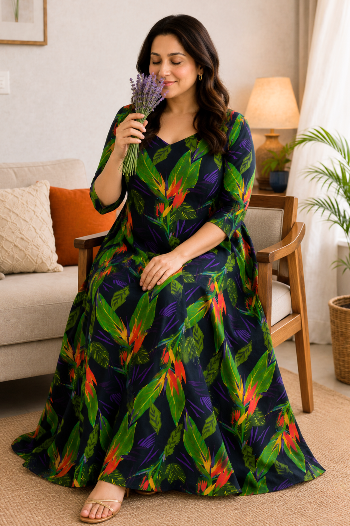 Rainforest Muse A-Line Summer Dress