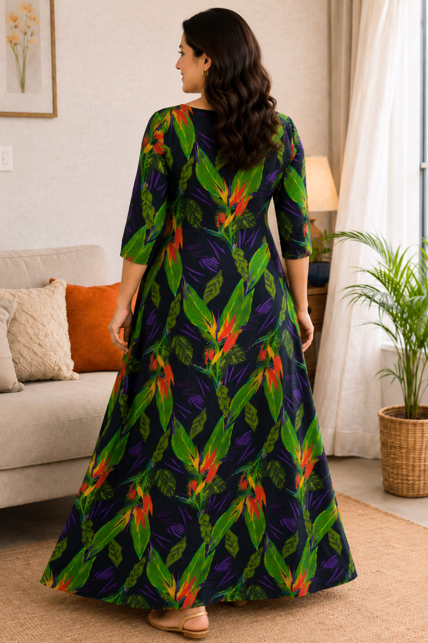 Rainforest Muse A-Line Summer Dress