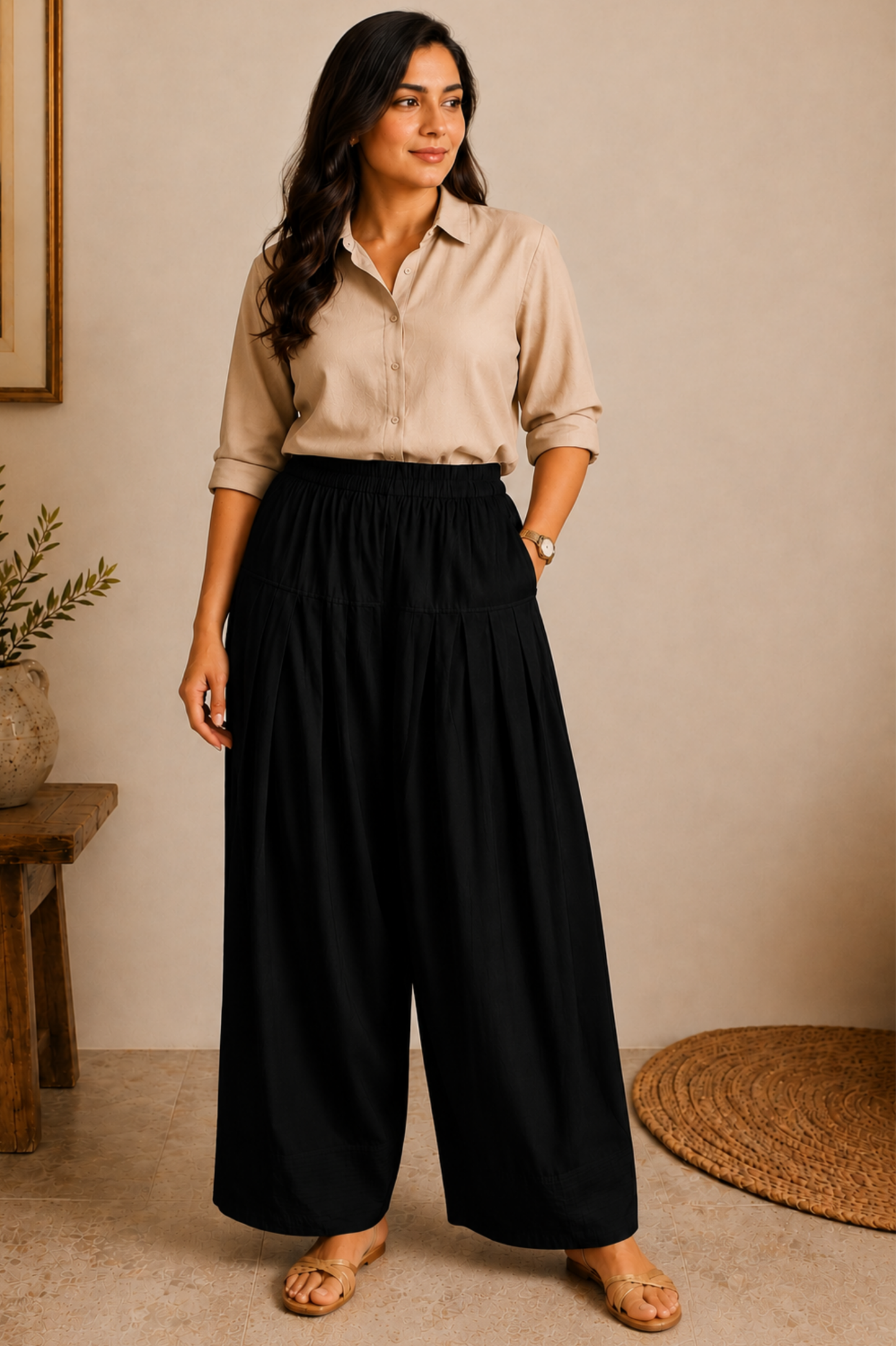 Black Rayon Farshi Salwar