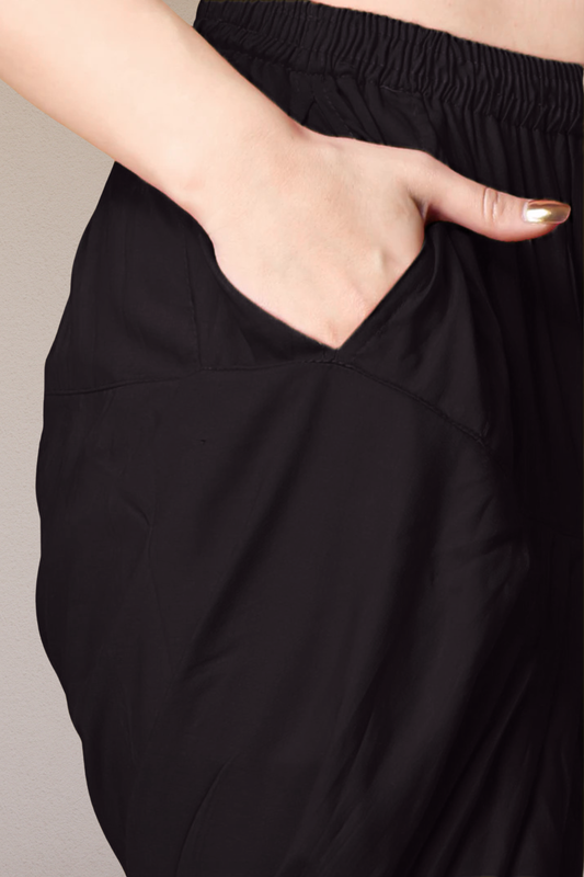 Black Rayon Patiala Salwar