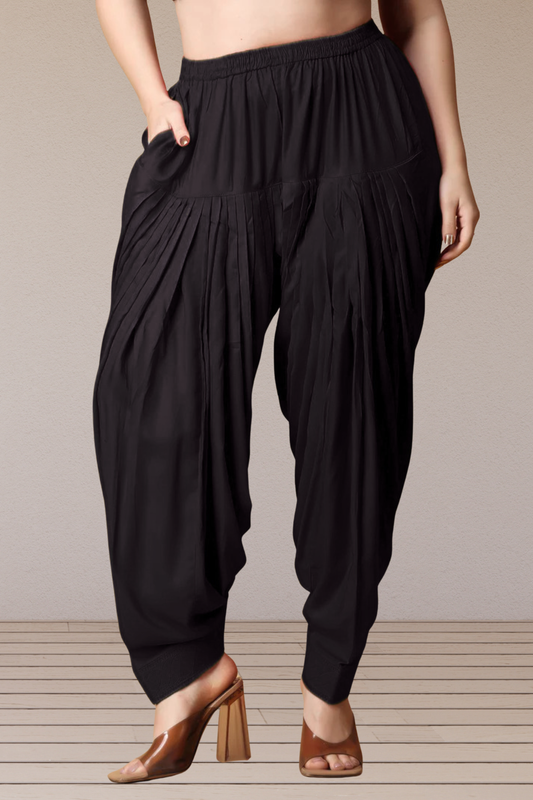 Black Rayon Patiala Salwar