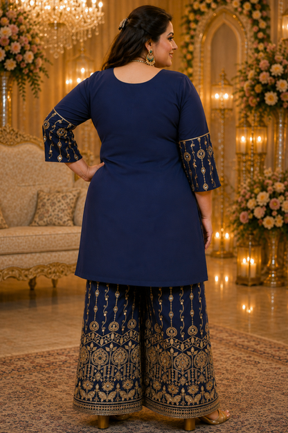 Midnight Muse Embroidered Georgette Suit