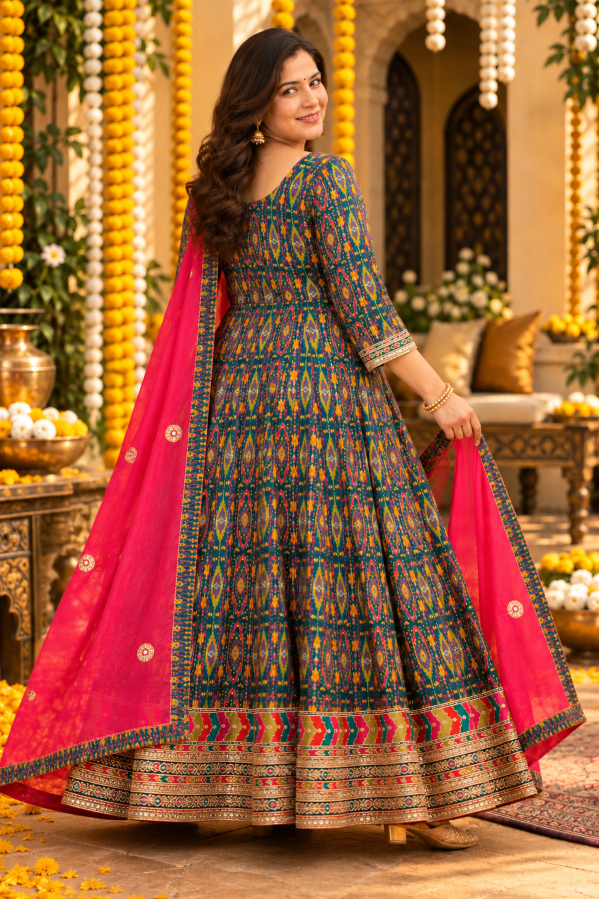 Neel Gulzar Anarkali Dress With Zari Embroidery