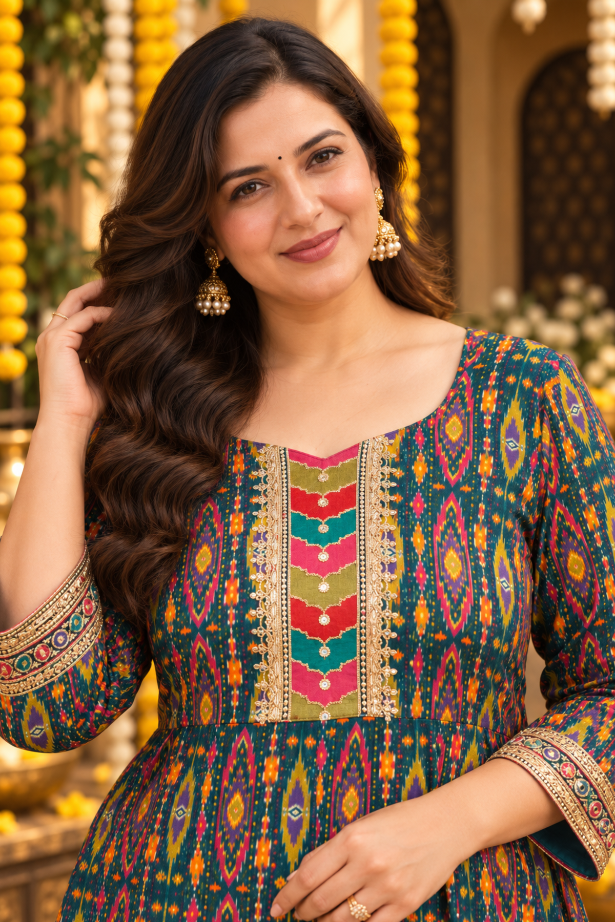 Neel Gulzar Anarkali Dress With Zari Embroidery
