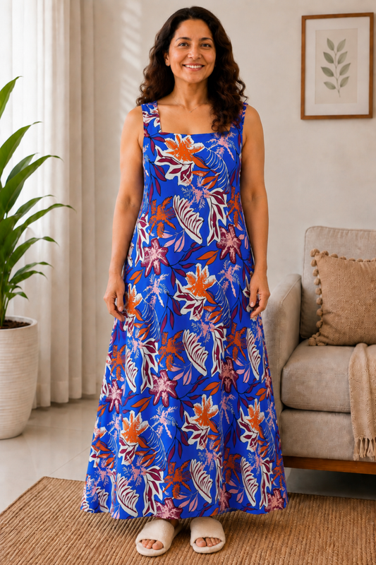 Summer Vibrance Floral Lounge Dress